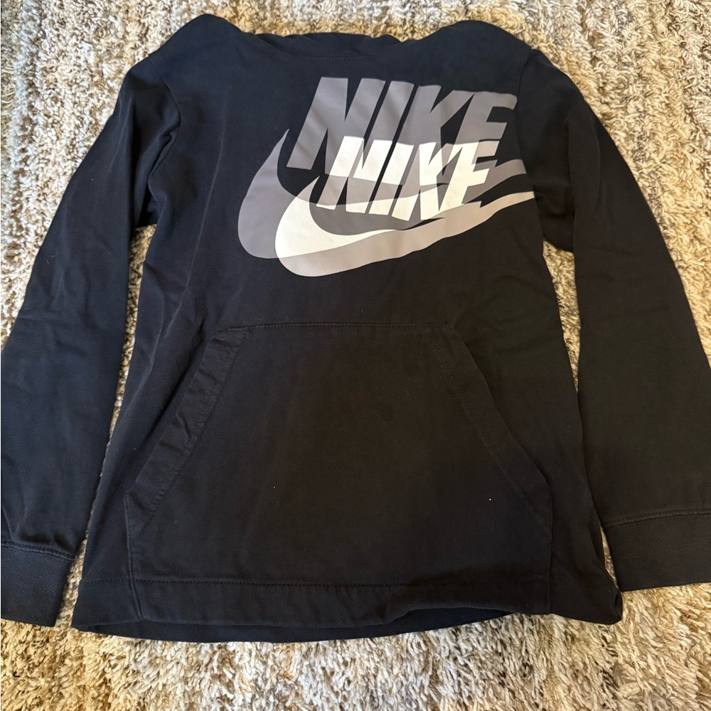 Nike Kids Black and Silver Logo Jacket